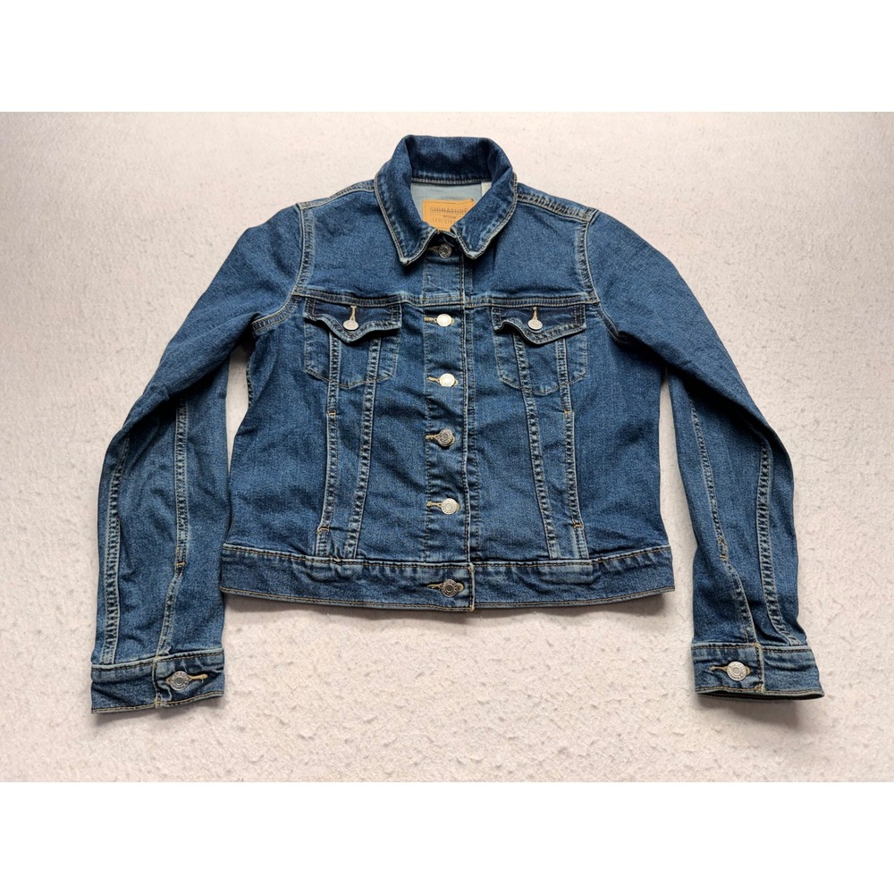 Signature by Levi Strauss Womens Denim Trucker Jacket Medium Wash Size Medium